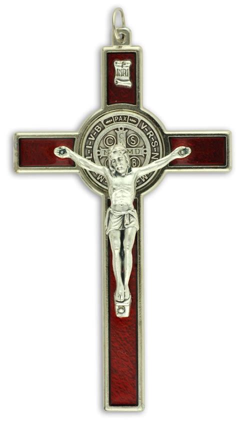 Buy St Benedict Red Crucifix 434in Ts Catholic