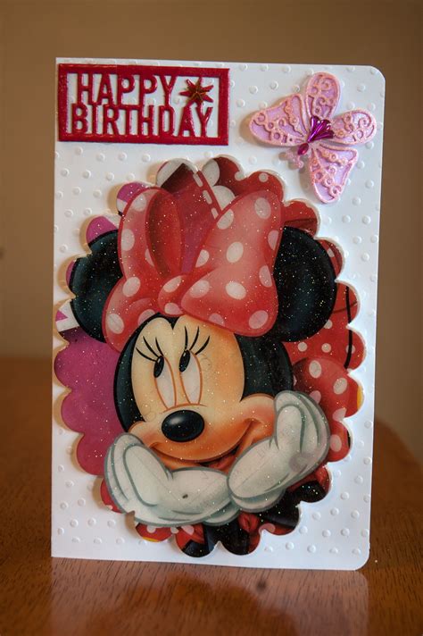 Minnie Mouse Birthday Card Minnie Mouse Birthday Birthday Cards Minnie