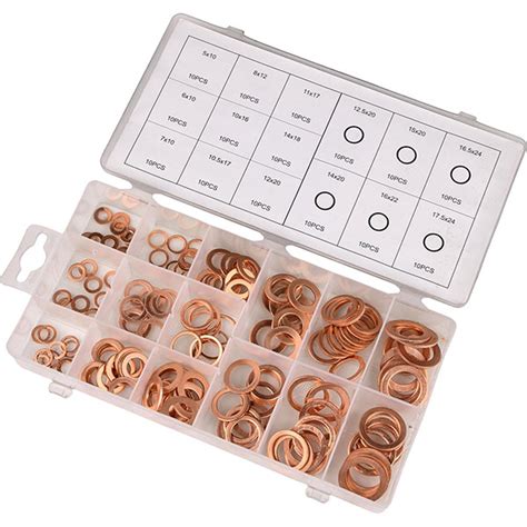 Bike It Copper Washer Kit Metric 150pcs FREE UK DELIVERY