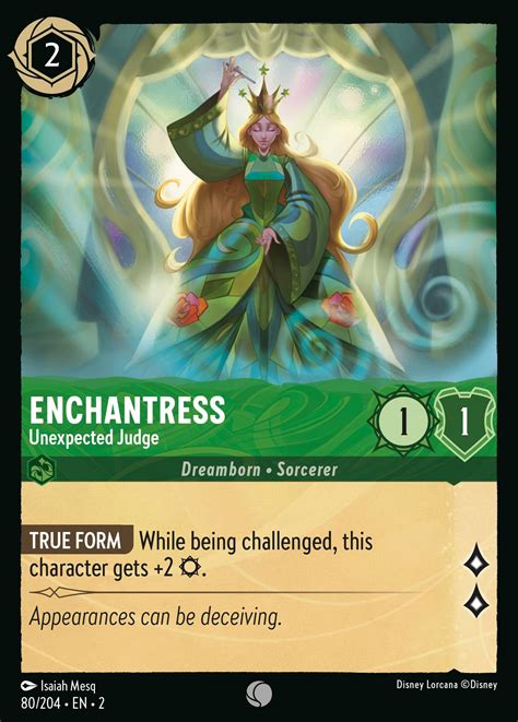 Enchantress - Unexpected Judge Lorcana Card | inkDecks.com