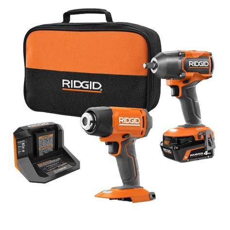 Ridgid V Cordless Tool Combo Kit W Brushless In Impact Wrench