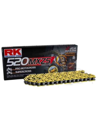 Cadena Rk Mxz Motocross Super Reforzada Pasos Amarilla