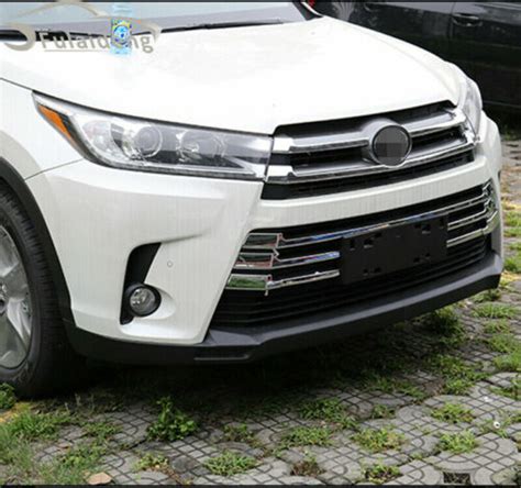 For Toyota Highlander 2017 2019 ABS Chrome Front Bumper Grille Grill