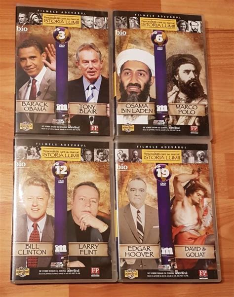 Set 4 DVD Uri Din Colectia Personalitati Care Au Marcat Istoria Lumii