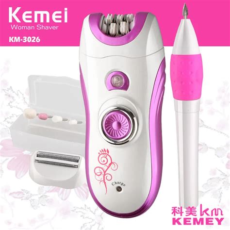 Kemei In Rechargeable Multifunctional Epilator Women Hair Removal For