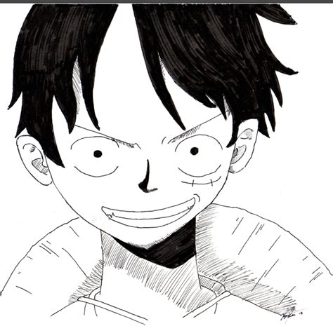 Luffy Face Drawing