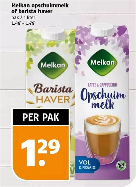 Melkan Opschuimmelk Of Barista Haver Aanbieding Bij Poiesz