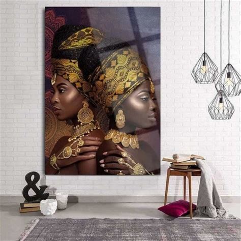 African Woman Glass Wall Art African American Glass Art Wall Etsy