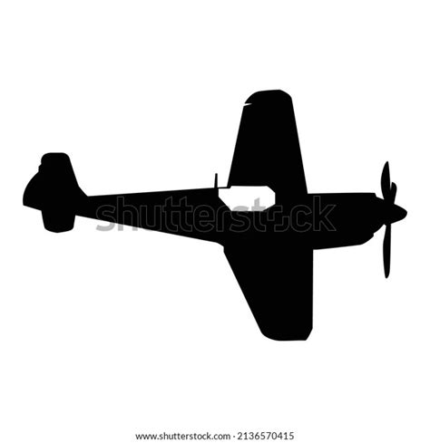 Vintage War Plane Silhouette Vector Design Stock Vector (Royalty Free ...