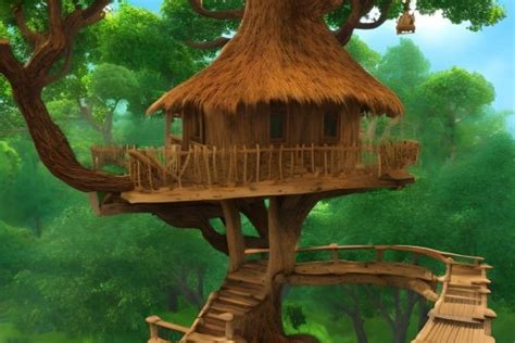 Tree House In Forest Graphic By Craftable · Creative Fabrica