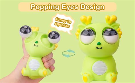 Mumyer Squeeze Dragon Pop Out Eyes Toys Eye Popping Dragon