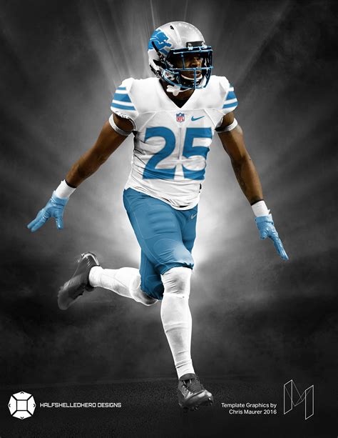 David Dsharp Edge Detroit Lions Uniform Concept 2017