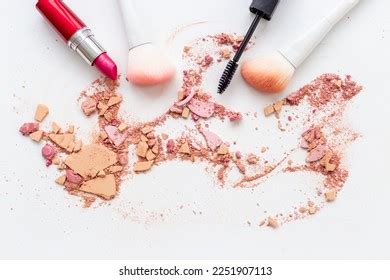 Nude Colored Makeup Powder Brushes Isolated Stock Photo Shutterstock