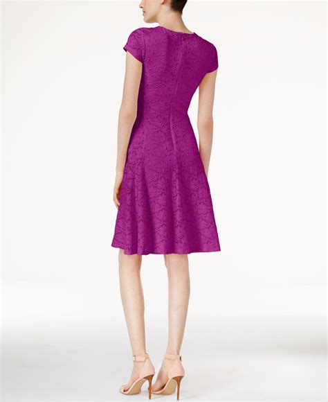 Alfani Petite Lace Fit & Flare Dress, Created For Macy's in Purple - Lyst