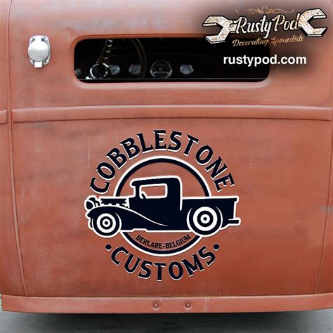 Personalized Hot Rods And Customs Lettering Vinyl Sticker Rustypod Store