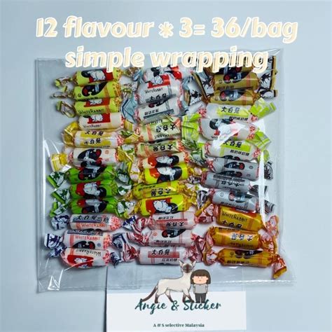 Stockmsia 12 Flavors White Rabbit Toffee Candy Sugar T Box