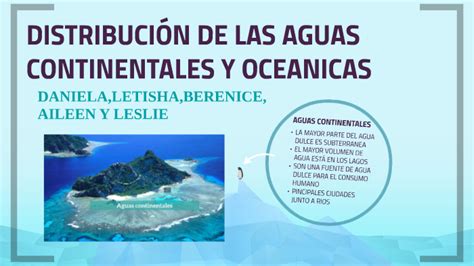 DISTRIBUCIÓN DE LAS AGUAS CONTINENTALES Y OCEANICAS by lety jaramillo