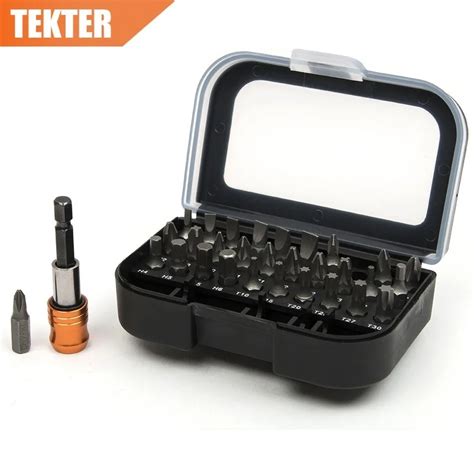 Tekter Pc Magnetic Screwdriver Bit Set With Quick Release Holder Torx