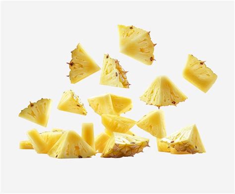 Premium Photo Fresh Pineapple Slices Isolated On White