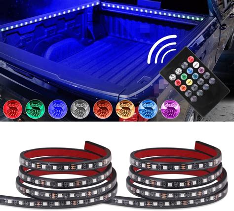 Amazon VANJING 2PCS 60 Inch RGB LED Truck Bed Light Strip Kit With