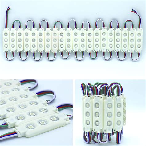 FULOC LED Moduel Light Waterproof 5050 3LEDs RGB Injection Molding