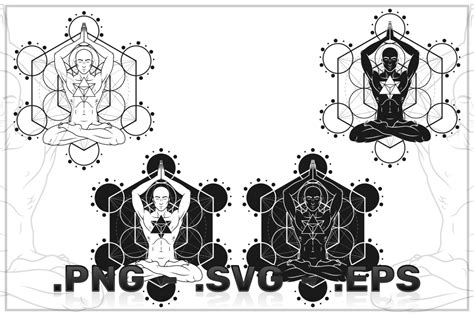 Artstation Vector Design Of Man Meditating With Metatron Artworks