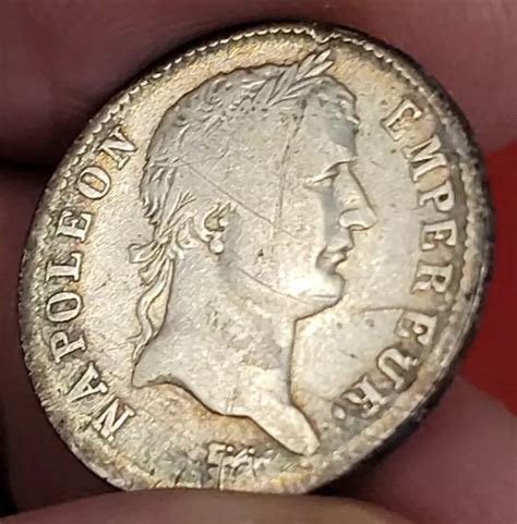 NAPOLÉON I STRASBOURG 1808 1 francs Argent Silver TTB Empire EUR 70 00