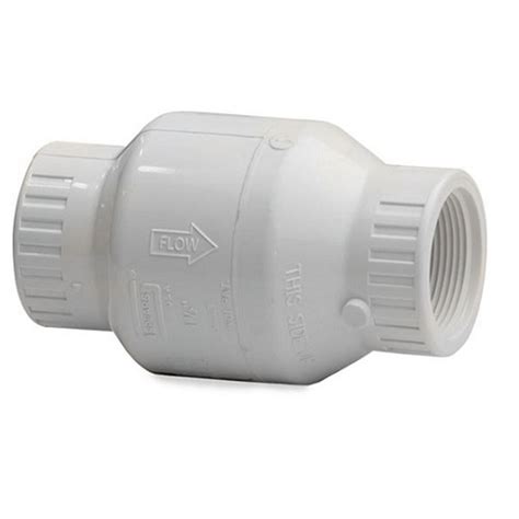 White Pvc 6 Swing Check Valve Fpt X Fpt The Drainage Products Store