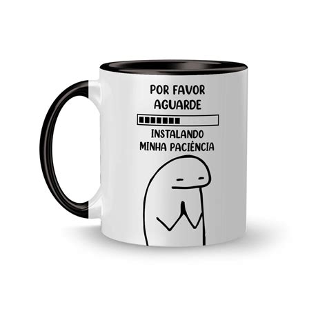 Caneca Personalizada Flork Sincero Aguarde Instalando Paciência Não