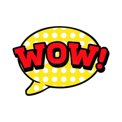 Wow Word in Speech Bubble. Flat Simple Style Trend Modern Logotype ...