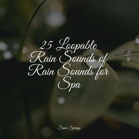 25 Loopable Rain Sounds Of Rain Sounds For Spa Album By Meditation