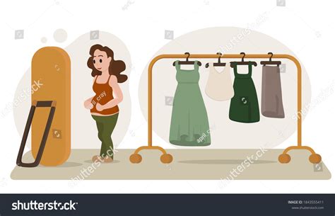 Woman Try On Dress: Over 1,577 Royalty-Free Licensable Stock Vectors ...