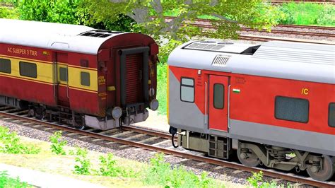 Icf Rajdhani Coupling Lhb Read Coach Bumpy Railroad Train Simulator