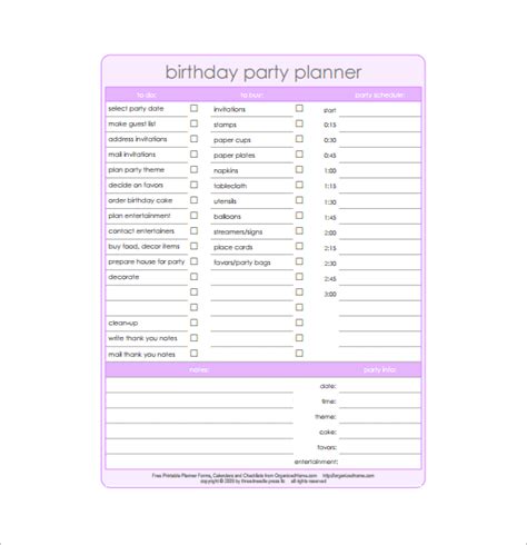 Party Planning Templates 16 Free Word Pdf Documents Download Free