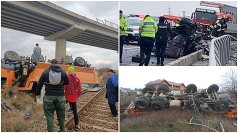 Tragedie în Sibiu Trei oameni au murit după ce un camion a căzut de