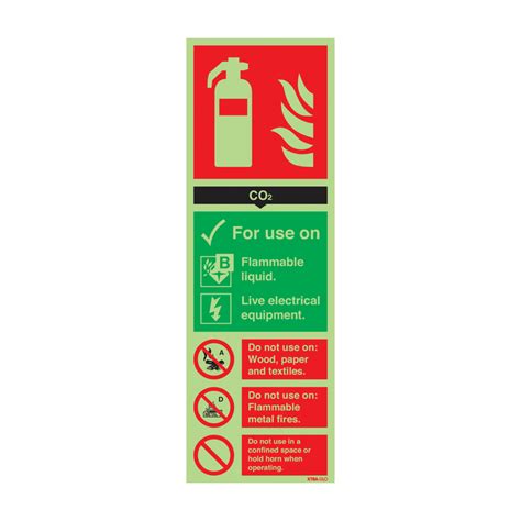 Xtra Glo Co Fire Extinguisher Aluminium Sign