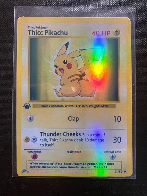 THICC PIKACHU CUSTOM POKÉMON CARD – Paolo Forati