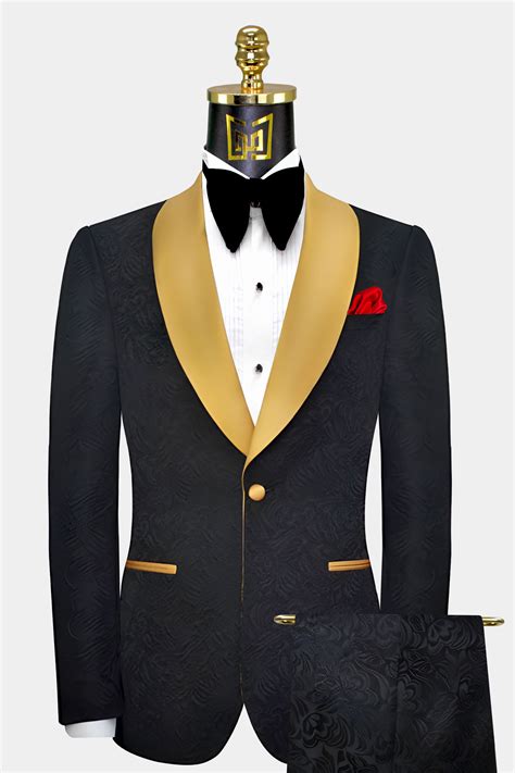 Black and Gold Tuxedo Suit | Gentleman's Guru