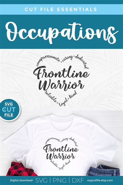 Frontline Warrior Svg Essential Worker Svg Front Line Svg Etsy