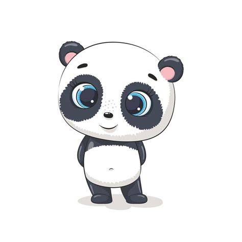 Cute Baby Panda Vector Illustration Vector Art At Vecteezy