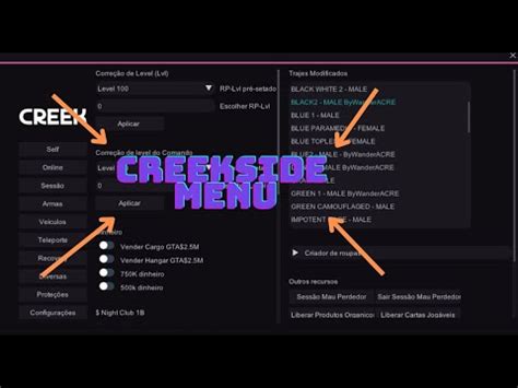 Novo Mod Menu Para Upar As Contas Creekside Menu Youtube