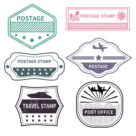 Postmark Stamp PNG Transparent, Postmark Stamp Combination Passport ...