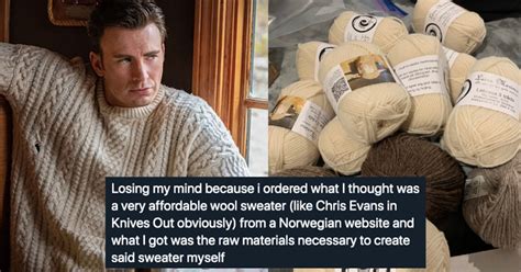 Guy Wanted Chris Evans Knives Out Sweater Accidentally Ordered A