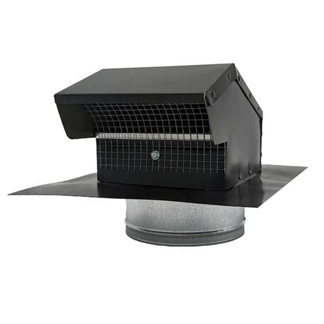 Master Flow In Goose Neck Vent Roof Cap In Black Gnv Bl The Home