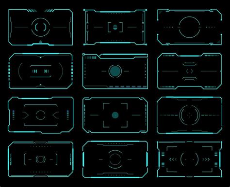 Hud Target Frames Aim Control Ski Fi Ui Interface 24082616 Vector Art At Vecteezy