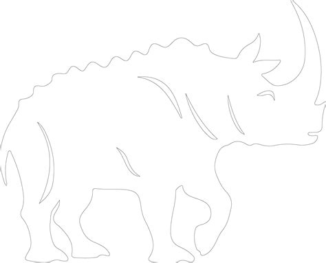 Triceratops Outline Silhouette 38484519 Vector Art At Vecteezy