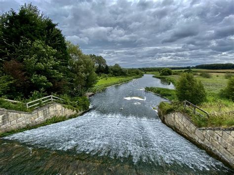 Worksop Nottinghamshire Uk July 3 2020 Weir At Clumber Lake Stock