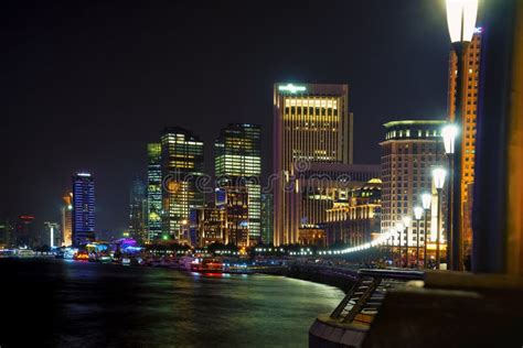 Shanghai Skyline Night China Editorial Stock Photo - Image of huangpu, china: 81812243