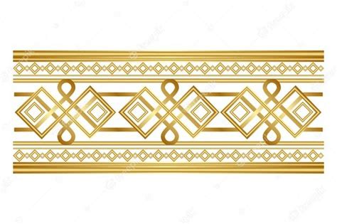 Роскошный золотой орнаментальный бордюр | Премиум векторы | Print ...