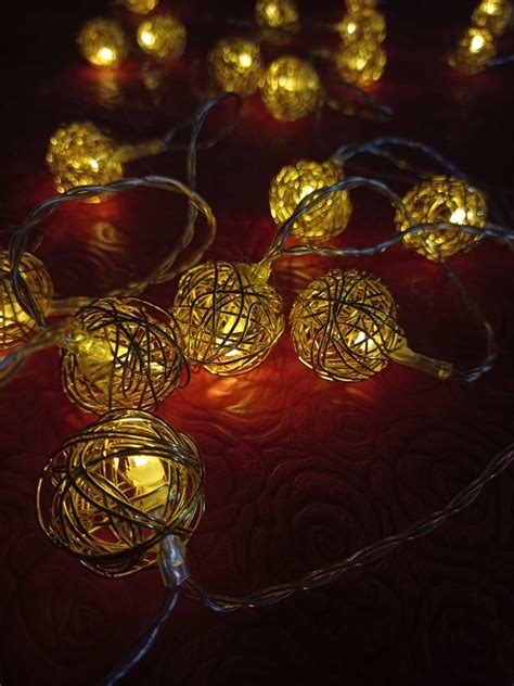 Led Golden Ball Metal Fairy Light Feet High Mindzello